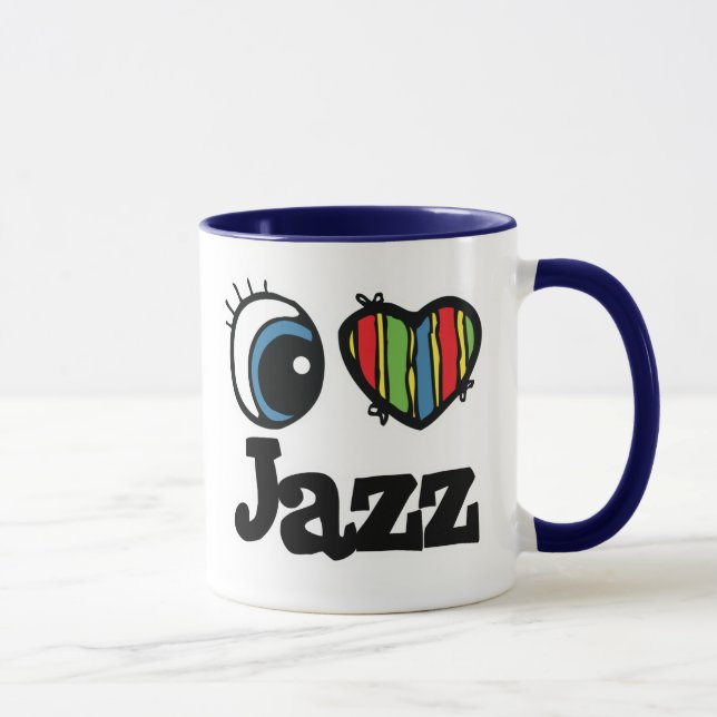 I Heart (Liebe) Jazz Tasse (Rechts)
