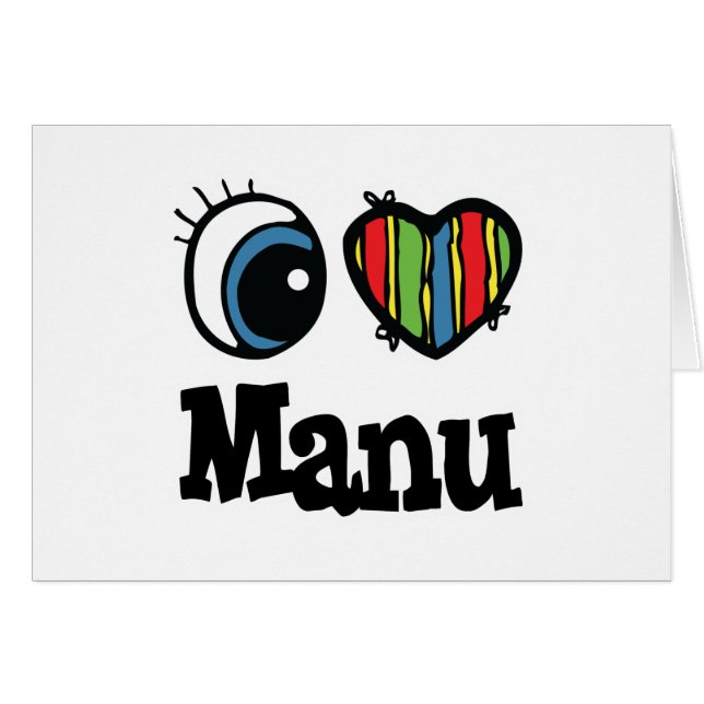I Heart (Liebe) Manu (Vorderseite (Horizontal))