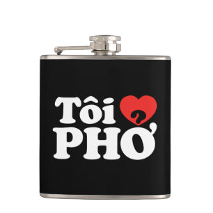 I Heart (Liebe Pho (Tôi PHỞ) vietnamesische Sprach Flachmann