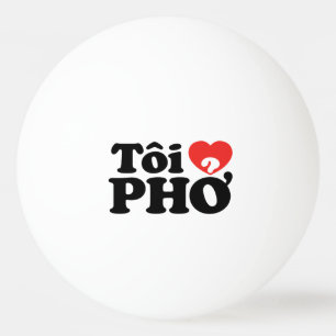 I Heart (Liebe Pho (Tôi PHỞ) vietnamesische Sprach Tischtennisball