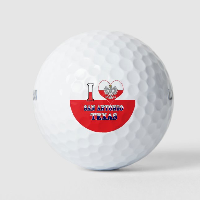 I Heart Liebe San Antonio Texas Golfball (Vorderseite)