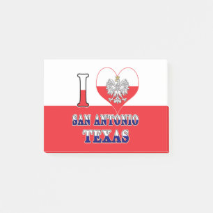 I Heart Liebe San Antonio Texas Post-it Klebezettel