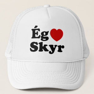 I Heart (Liebe) Skyr [Ég Elska Skyr] Isländisch Truckerkappe