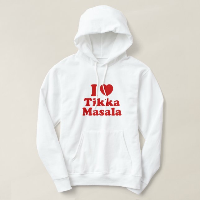 I Heart (Liebe) Tikka Masala Hoodie (Design vorne)