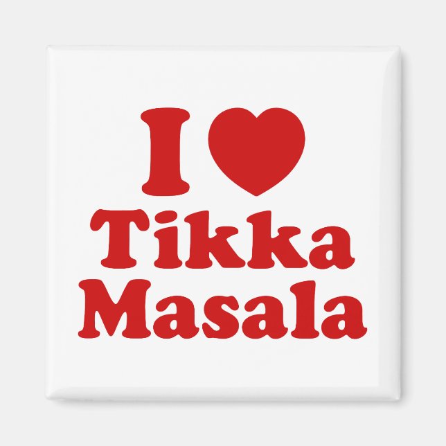 I Heart (Liebe) Tikka Masala Magnet (Vorne)