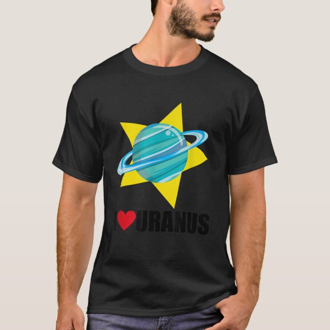 I Heart Liebe Uranus T-Shirt (Vorderseite)