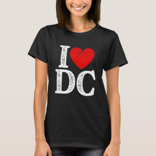 I Heart Liebe Washington D C Distressed Souvenir T-Shirt