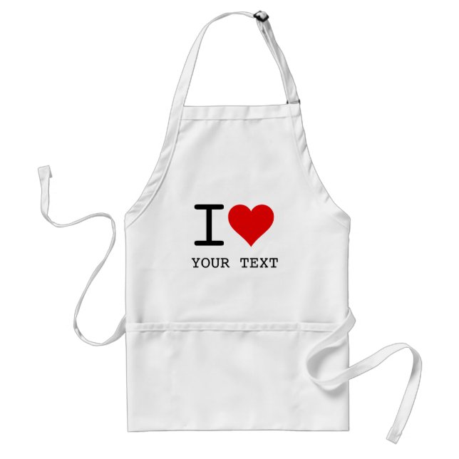 I Heart Liebesvorlage Schürze (Vorne)