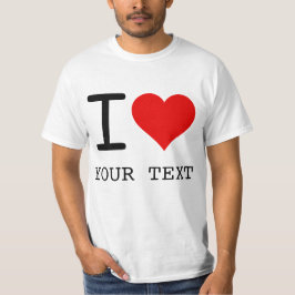 I Heart Liebesvorlage T-Shirt