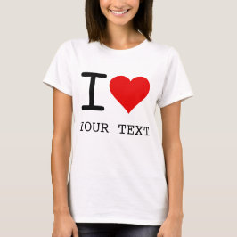 I Heart Liebesvorlage T-Shirt