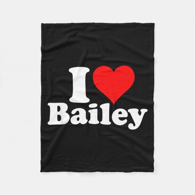 I Heart Love Bailey  Fleecedecke (Vorderseite)