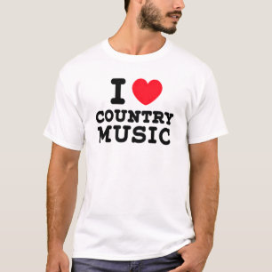 i heart love country music T-Shirt