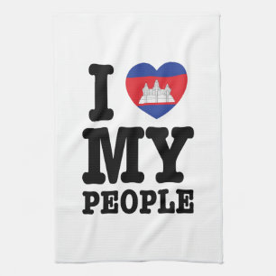 I Heart (Love) Geschirrtuch