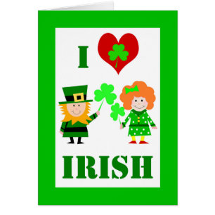 I Heart / Love Irish, St. Patrick's Day, mignonne