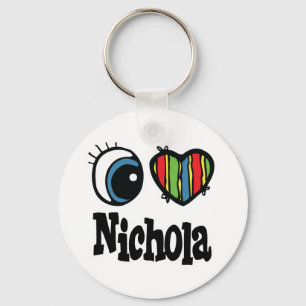 I Heart (Love) Nichola Schlüsselanhänger