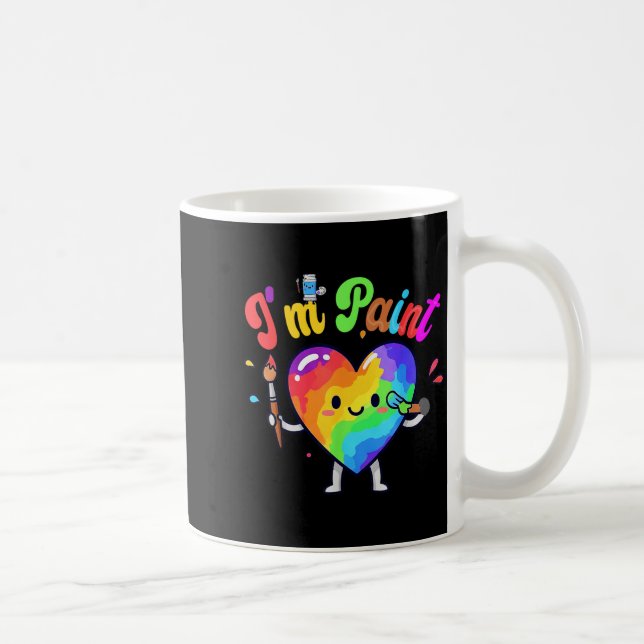 I Heart Love To Finger I'm Paint Cute Couple Valen Kaffeetasse (Rechts)