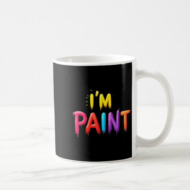 I Heart Love To Finger Paint I'm Paint Cute Couple Kaffeetasse (Rechts)