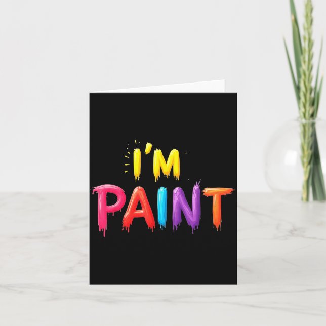 I Heart Love To Finger Paint I'm Paint Cute Couple Karte (Vorderseite)