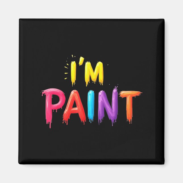 I Heart Love To Finger Paint I'm Paint Cute Couple Magnet (Vorne)