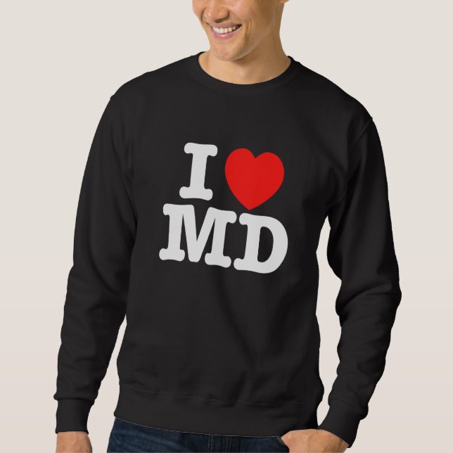 I Heart Maryland (MD) Liebe Premium Sweatshirt (Vorderseite)