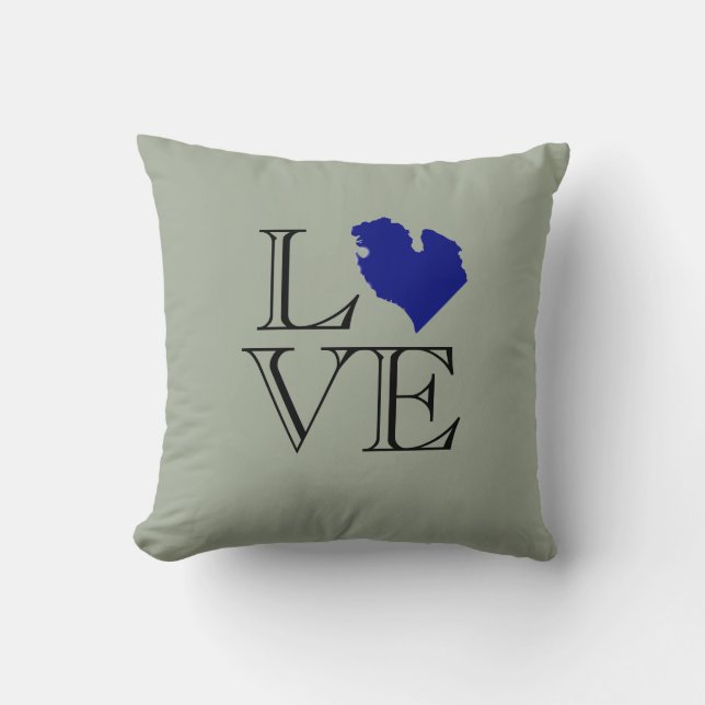 I heart Michigan Great lake Staat Kissen (Vorderseite)