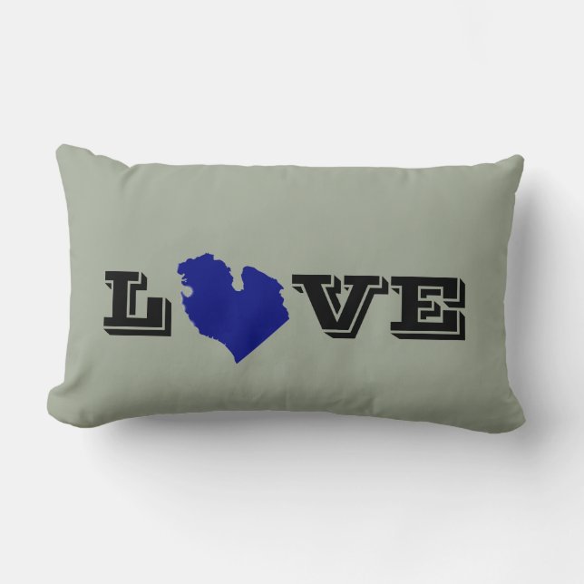 I heart Michigan Lendenkissen (Vorderseite)