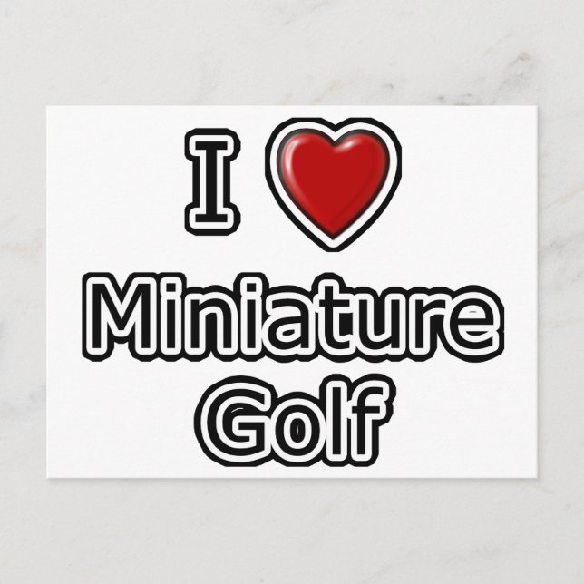 I Heart Miniature Golf Postkarte (Vorderseite)