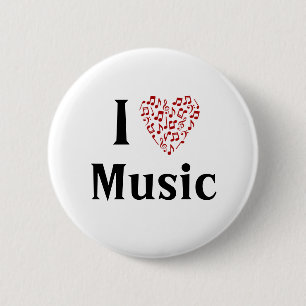 I Heart Music Customizable Button