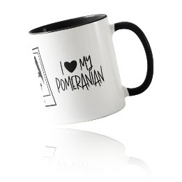 I Heart My Pomeranian Bold Pop Art Or Your Photo Tasse