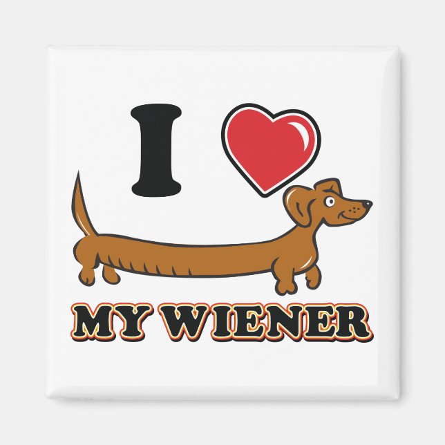 I-HEART-MY-WEINER MAGNET (Vorne)