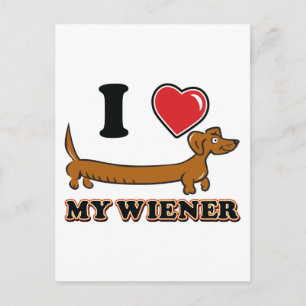 I-HEART-MY-WEINER POSTKARTE