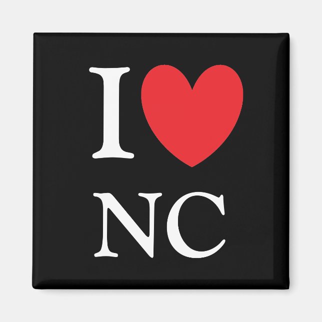 I Heart North Carolina Magnet (Devant)