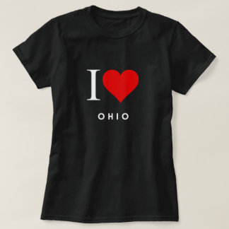 I Heart Ohio blk Womens T - Shirt