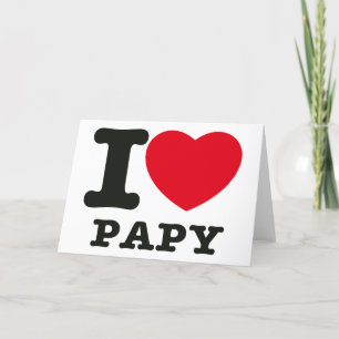I heart Papy Dankeskarte