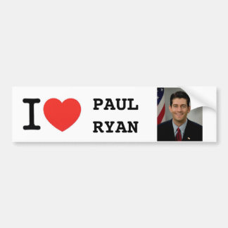 I <Heart> PAUL RYAN Autoaufkleber