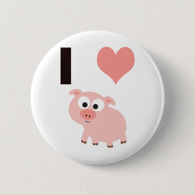 I heart pigs button (Vorderseite)