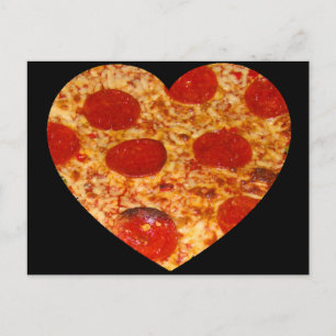 I Heart Pizza Postkarte