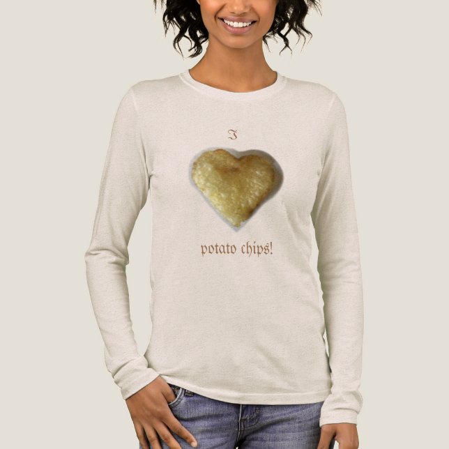I heart Potato Chips Chip Schatten-T-Shirts Tri-Blend Shirt (Vorderseite)