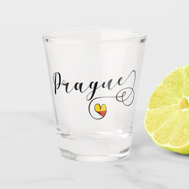 I Heart Prag, Tschechische Republik Schnapsglas (Vorderseite)
