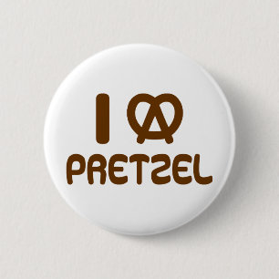 I Heart Pretzel Button