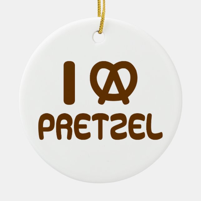 I Heart Pretzel Keramik Ornament (Vorne)