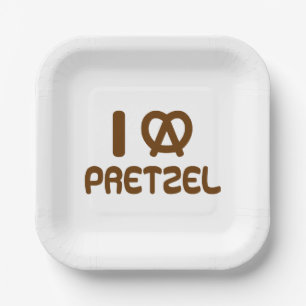 I Heart Pretzel Pappteller