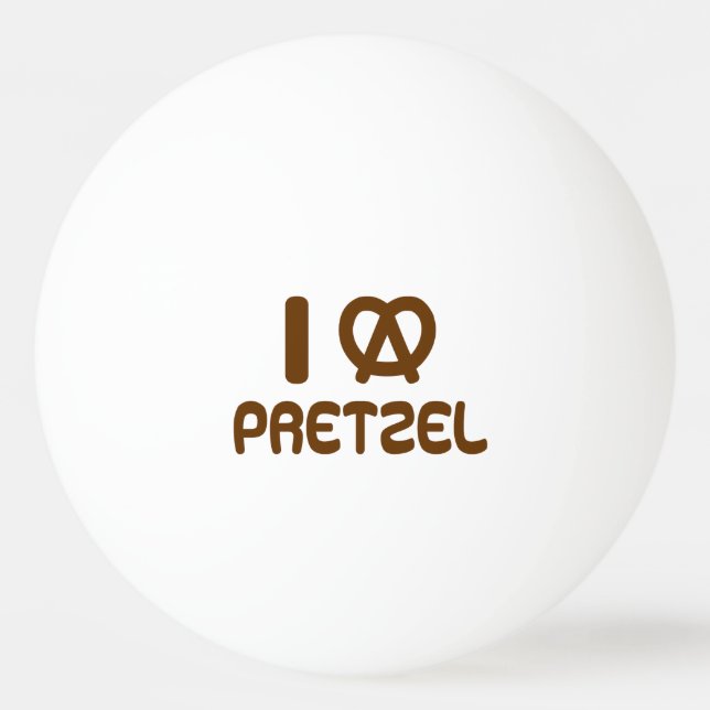 I Heart Pretzel Tischtennisball (Vorderseite)