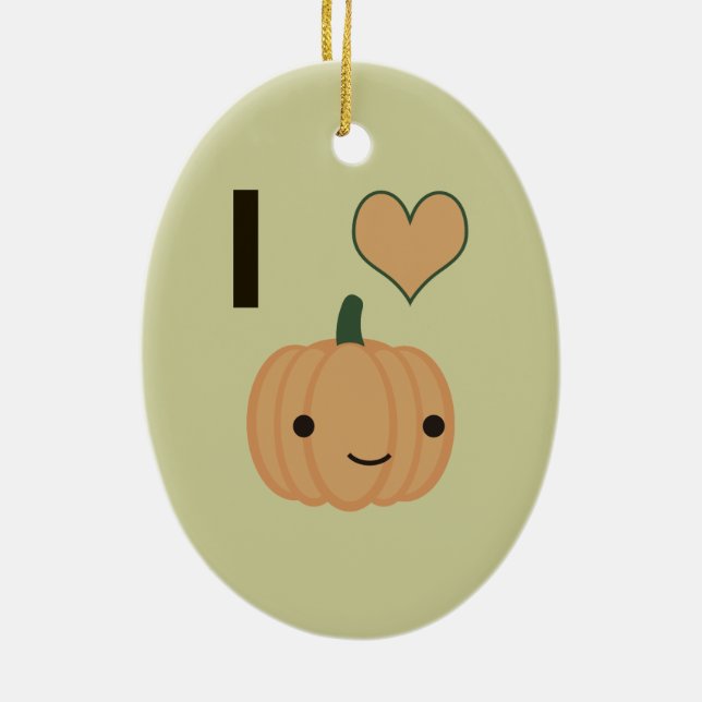 I heart Pumpkin Keramikornament (Hinten)
