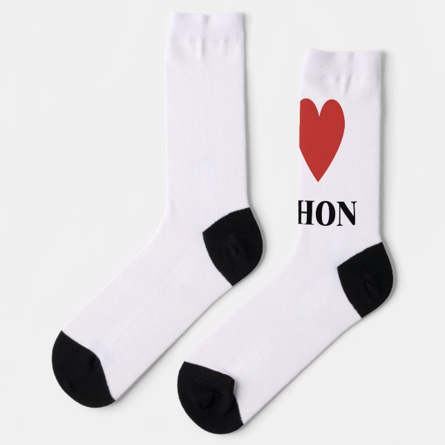 I HEART Python Socken (Linkes Detail)
