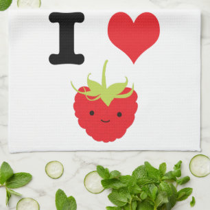 I Heart Raspberry Küchentuch