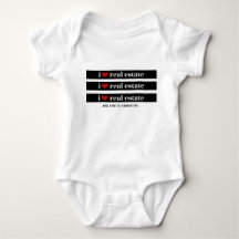 "I Heart Real Anwesen" Baby Onsie