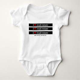"I Heart Real Anwesen" Baby Onsie Baby Strampler