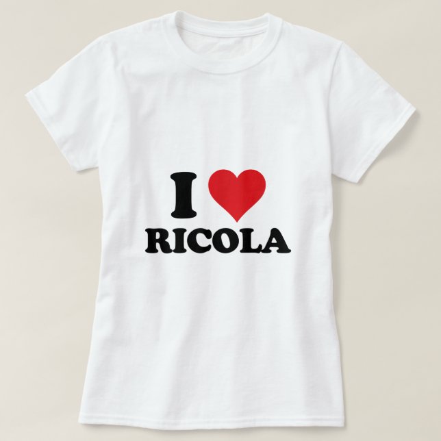 I Heart Ricola Vorname I Liebe Personalisiert Stuh T-Shirt (Design vorne)
