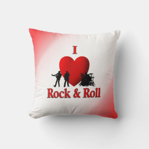 I Heart Rock et Roll Mojo Coussin